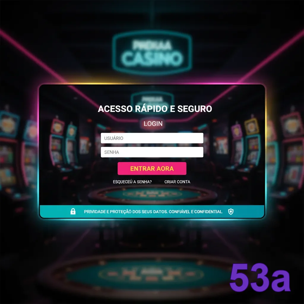 Tela do app oficial 53a com acesso rápido no mobile